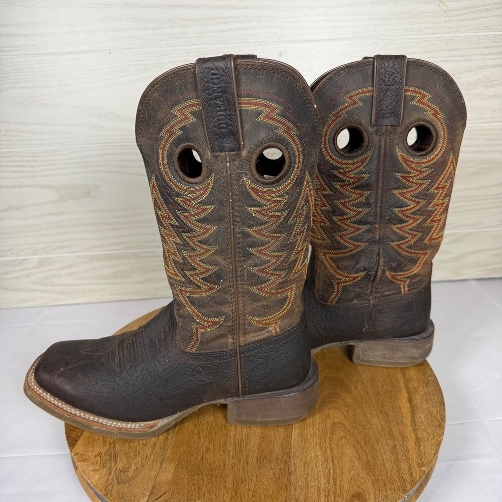 Durango Rebel Mens 7 Dark Bay Leather Western Cowboy Boots DDB0217 Square Toe